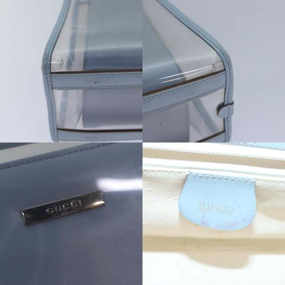 GUCCI Hand Bag Vinyl Light Blue - Picture 11 of 13
